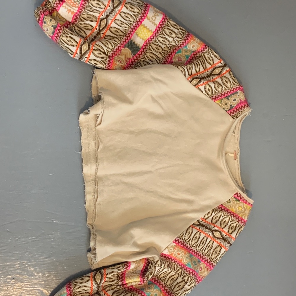 free people cropped sweatshirt